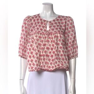 Emerson Fry India Collection Puff Isla Top in Floral Print